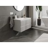Mexen Rivel bathroom cabinet 80 cm with Vela sink, 2 drawers, grooved, gray matte/white matte - 91A20-08047-2-BFF62-W23M01