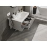 Mexen Rivel bathroom cabinet 80 cm with Vela sink, 2 drawers, grooved, gray matte/white matte - 91A20-08047-2-BFF62-W23M01
