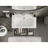 Mexen Rivel bathroom cabinet 80 cm with Vela sink, 2 drawers, grooved, gray matte/white matte - 91A20-08047-2-BFF62-W23M01