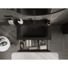 Mexen Rivel bathroom cabinet 80 cm with Vela sink, 2 drawers, grooved, black matt - 91A20-08047-2-BFF71-W23M71
