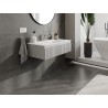 Mexen Rivel 90 cm Bathroom Cabinet with Vela Sink, 1 Drawer, Grooved, Gray Matte/White Matte - 91A20-09023-1-BF62-W23M01
