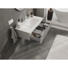 Mexen Rivel 90 cm Bathroom Cabinet with Vela Sink, 1 Drawer, Grooved, Gray Matte/White Matte - 91A20-09023-1-BF62-W23M01