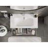 Mexen Rivel 90 cm Bathroom Cabinet with Vela Sink, 1 Drawer, Grooved, Gray Matte/White Matte - 91A20-09023-1-BF62-W23M01