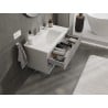 Mexen Rivel bathroom cabinet 90 cm with Otis sink, 2 drawers, fluted, grey matte/white matte - 91A20-09047-2-BFF62-W18M01