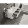 Mexen Rivel bathroom cabinet 90 cm with Vela washbasin, 2 drawers, grooved, white matte - 91A20-09047-2-BFF01-W23M01
