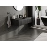 Mexen Rivel bathroom cabinet 100 cm with sink Otis, 1 drawer, grooved, matte black - 91A20-10023-1-BF71-W18M71