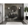Mexen Rivel bathroom cabinet 100 cm with sink Otis, 1 drawer, grooved, matte black - 91A20-10023-1-BF71-W18M71