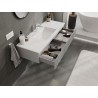 Mexen Rivel 120 cm bathroom cabinet with Otis sink, 1 drawer, grooved, gray matte/white matte - 91A20-12023-1-BF62-W18M01