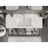 Mexen Rivel 120 cm bathroom cabinet with Otis sink, 1 drawer, grooved, gray matte/white matte - 91A20-12023-1-BF62-W18M01