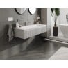 Mexen Rivel bathroom cabinet 120 cm with sink Vela, 1 drawer, fluted, gray matte/white matte - 91A20-12023-1-BF62-W23M01