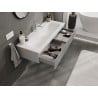 Mexen Rivel bathroom cabinet 120 cm with sink Vela, 1 drawer, fluted, gray matte/white matte - 91A20-12023-1-BF62-W23M01