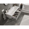 Mexen Rivel bathroom cabinet 120 cm with Vela sink, 1 drawer, grooved, grey matt/white matt - 91A20-12023-1-BF62-W23M01