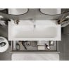 Mexen Rivel bathroom cabinet 120 cm with sink Vela, 1 drawer, fluted, gray matte/white matte - 91A20-12023-1-BF62-W23M01