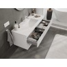 Mexen Rivel 120 cm Bathroom Cabinet with Otis Sink, 2 Drawers, Fluted, White Matte - 91A20-12047-2-BFF01-W18M01