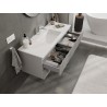 Mexen Rivel bathroom cabinet 120 cm with sink Otis, 2 drawers, fluted, gray matte/white matte - 91A20-12047-2-BFF62-W18M0