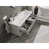 Mexen Rivel bathroom cabinet 120 cm with sink Vela, 2 drawers, fluted, gray matte/white matte - 91A20-12047-2-BFF62-W23M0