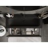 Mexen Rivel bathroom cabinet 120 cm with Vela sink, 2 drawers, grooved, black matte - 91A20-12047-2-BFF71-W23M71