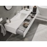 Mexen Rivel 160 cm Bathroom Cabinet with Sink Otis, 1 Drawer, Grooved, White Matte - 91A20-16023-1-BF01-W18M01