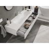 Mexen Rivel Bathroom Cabinet 160 cm with Vela Sink, 1 Drawer, Fluted, White Matte - 91A20-16023-1-BF01-W23M01