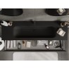Mexen Rivel 160 cm bathroom cabinet with sink Vela, 1 drawer, fluted, matte black - 91A20-16023-1-BF71-W23M71