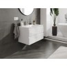 Mexen Orio 80 cm bathroom cabinet with sink Otis, 2 drawers, white gloss - 91A10-08047-2-BFF00-W18M00