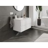 Mexen Orio bathroom cabinet 80 cm with Otis washbasin, 2 drawers, white matte - 91A10-08047-2-BFF01-W18M01