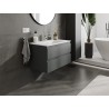 Mexen Orio bathroom cabinet 80 cm with Otis sink, 2 drawers, matte graphite/white matte - 91A10-08047-2-BFF66-W18M01