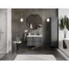 Mexen Orio bathroom cabinet 80 cm with Otis sink, 2 drawers, matte graphite/white matte - 91A10-08047-2-BFF66-W18M01