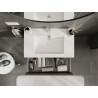 Mexen Orio bathroom cabinet 80 cm with Otis sink, 2 drawers, matte graphite/white matte - 91A10-08047-2-BFF66-W18M01