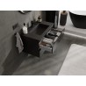 Mexen Orio bathroom cabinet 80 cm with Otis sink, 2 drawers, black gloss/matte black - 91A10-08047-2-BFF70-W18M71