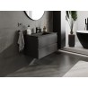 Mexen Orio 80 cm Bathroom Cabinet with Otis Sink, 2 Drawers, Black Matte - 91A10-08047-2-BFF71-W18M71