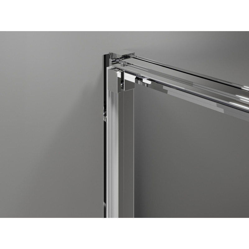 Mexen Exo-3S sliding shower door 70 cm, transparent, chrome - 8153-070-000-01-00