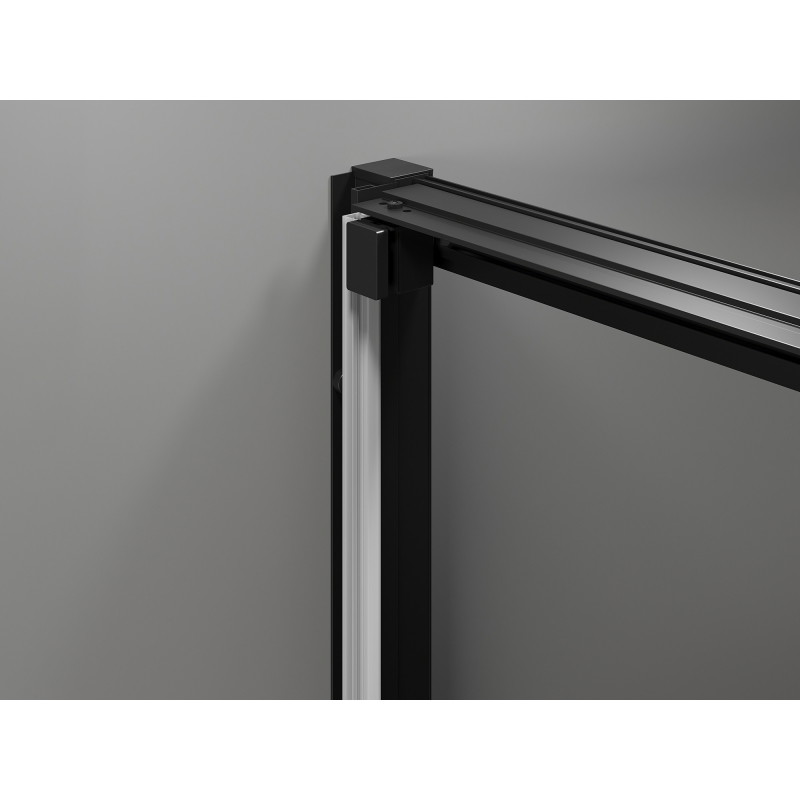 Mexen Exo-3S sliding shower door 80 cm, transparent, black - 8153-080-000-70-00