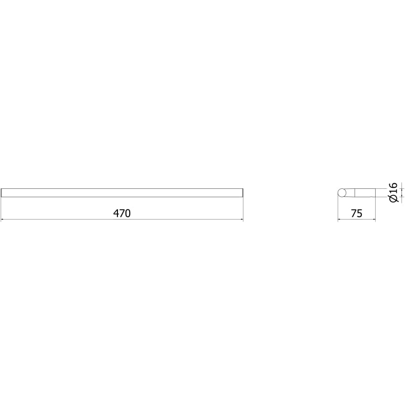 Mexen Loop towel rack, gold - 70A71043-50
