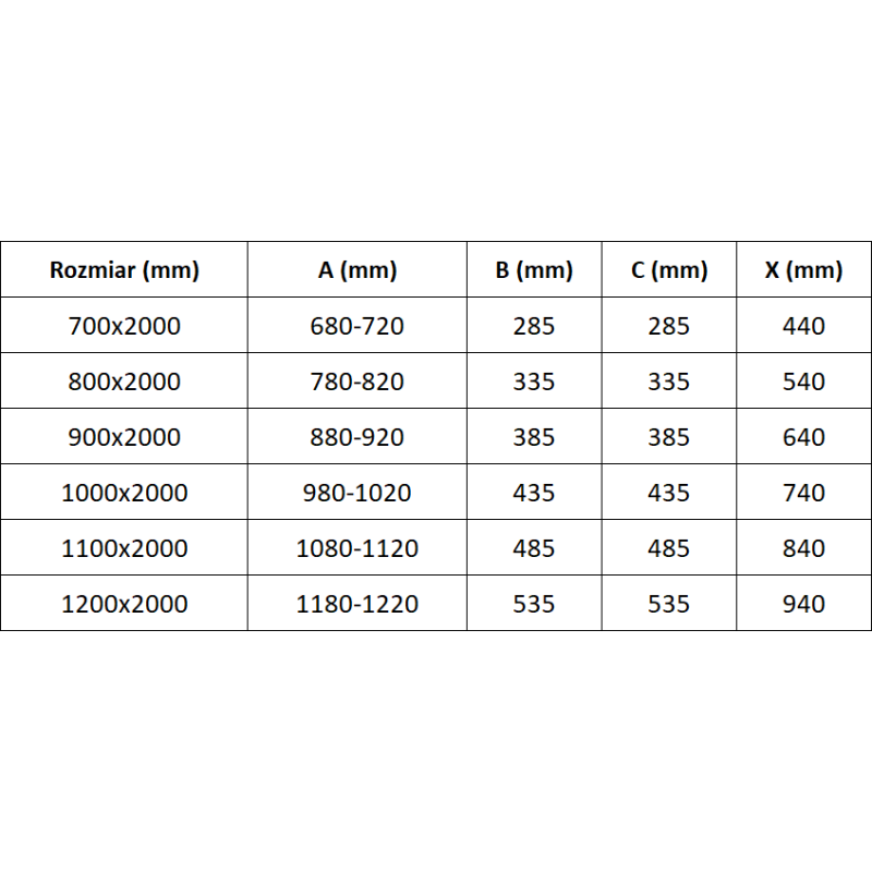 Mexen Exo double hinged shower door 80 cm, transparent, gold - 8182-080-000-50-00