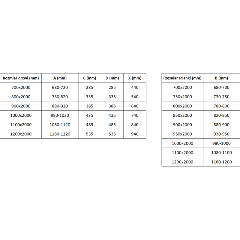 Mexen Exo shower cabin hinged 70 x 80 cm, transparent, chrome - 8182-070-080-01-00