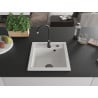 Mexen Vito 1-bowl granite kitchen sink with Telma tap, white - 6503-20-670200-70