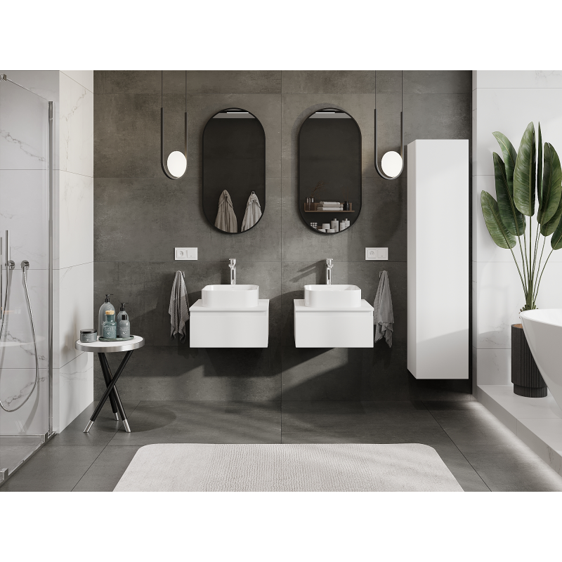 Mexen Orio bathroom cabinet for washbasin 50 cm, 1 drawer, white matte- 91A10-05023-1-BF01