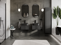 Mexen Orio bathroom cabinet for under the sink 50 cm, 1 drawer, black matt - 91A10-05023-1-BF71