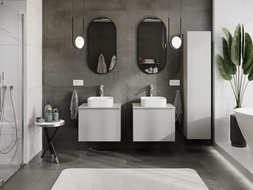 Mexen Orio bathroom cabinet for washbasin 60 cm, 1 drawer, grey matte - 91A10-06047-1-BF62