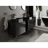 Mexen Orio bathroom cabinet for a 60 cm sink, 1 drawer, black gloss - 91A10-06047-1-BF70