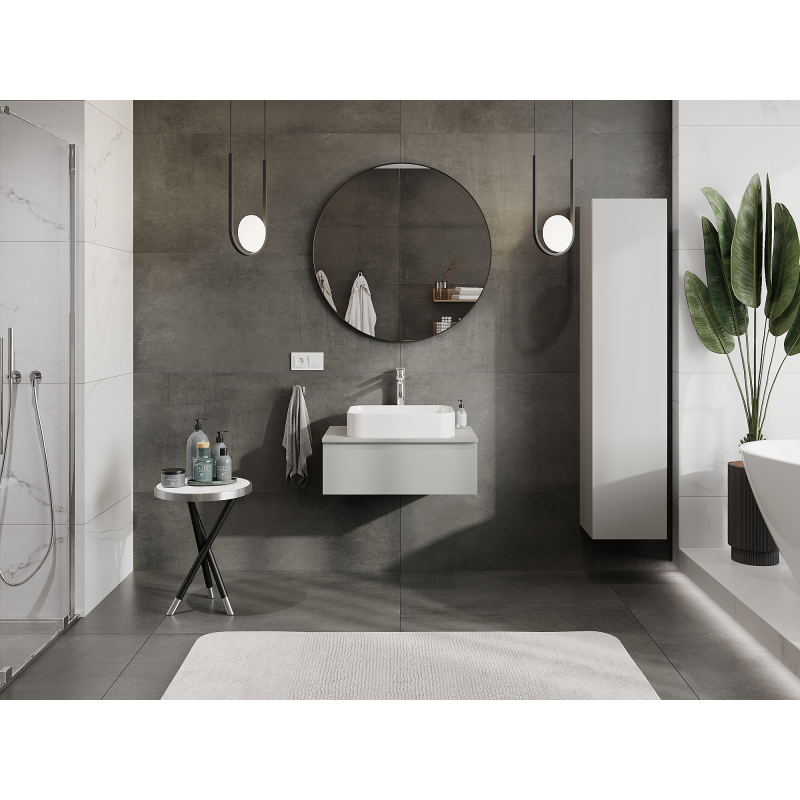 Mexen Orio Bathroom Cabinet for Sink 70 cm, 1 Drawer, Grey Matte - 91A10-07023-1-BF62