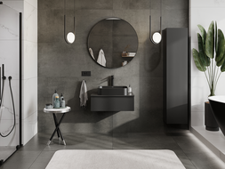 Mexen Orio bathroom cabinet under sink 70 cm, 1 drawer, black matte - 91A10-07023-1-BF71