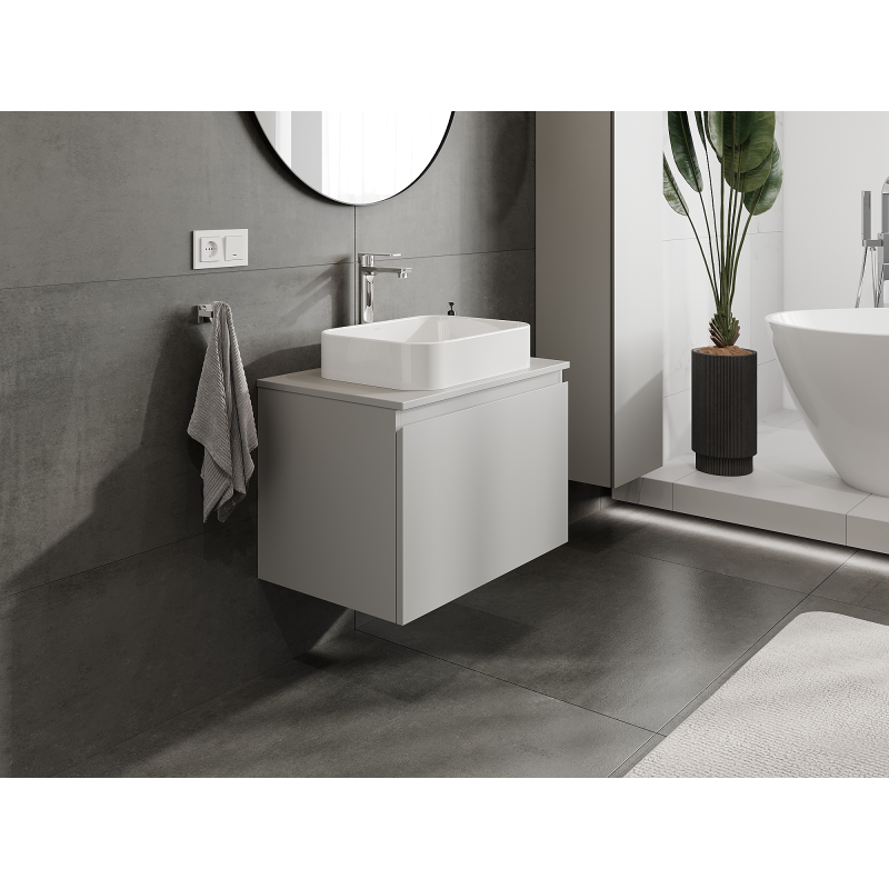 Mexen Orio bathroom cabinet for under sink 70 cm, 1 drawer, grey matt - 91A10-07047-1-BF62