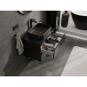 Mexen Orio bathroom cabinet for washbasin 70 cm, 2 drawers, black gloss - 91A10-07047-2-BFF70