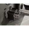 Mexen Orio bathroom cabinet for washbasin 70 cm, 2 drawers, matte black - 91A10-07047-2-BFF71