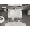 Mexen Orio bathroom vanity unit 80 cm, 1 drawer, white gloss - 91A10-08023-1-BF00
