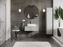 Mexen Orio bathroom cabinet under sink 80 cm, 1 drawer, grey matt - 91A10-08023-1-BF62