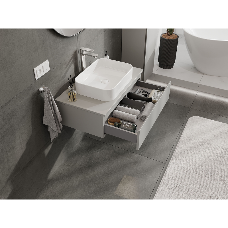 Mexen Orio bathroom cabinet under sink 80 cm, 1 drawer, grey matt - 91A10-08023-1-BF62