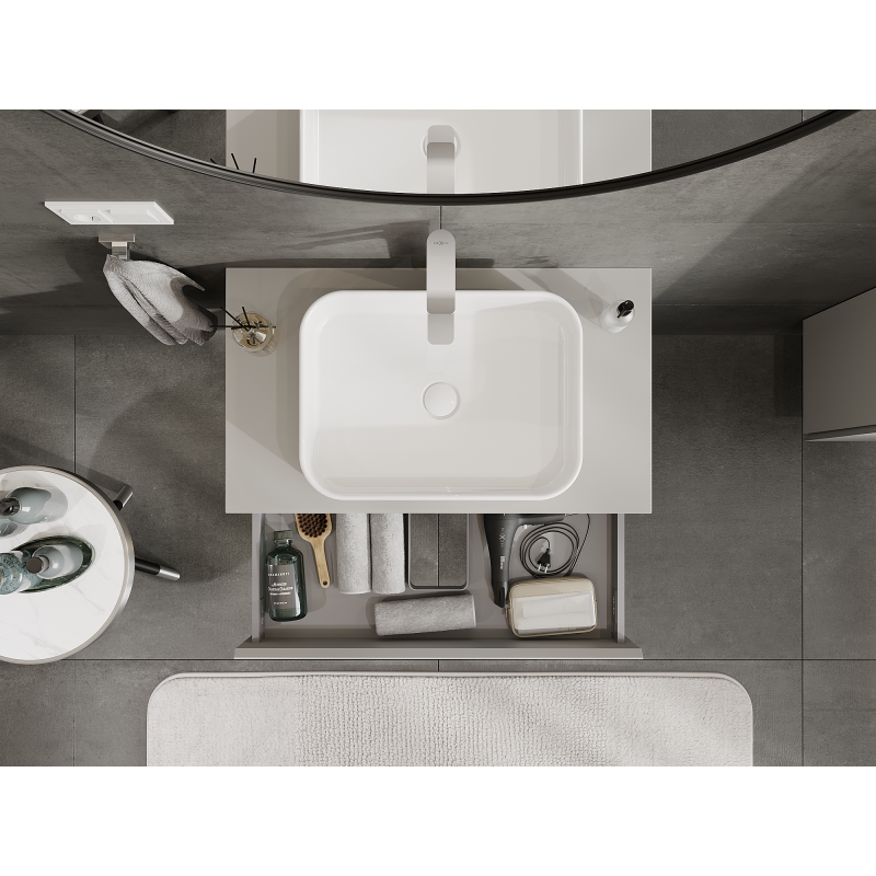 Mexen Orio bathroom cabinet under sink 80 cm, 1 drawer, grey matt - 91A10-08023-1-BF62